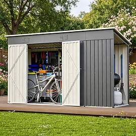 Jaxenor Großes Gartenhaus Metall, 311x123x181cm,