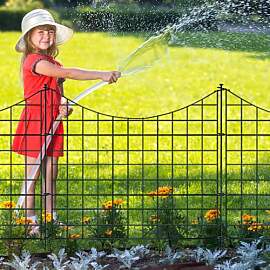 Jaxguom Teichzaun Gartenzaun Steckzaun Komplettset 