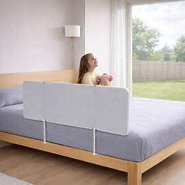 Jayseuw Rausfallschutz Bett 180 cm x 2, Klappbar