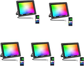 JBdusn 50W RGB LED Strahler Fluter Außen 5pcs,