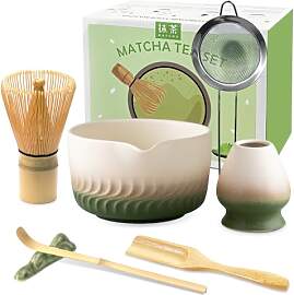 JBER Matcha Set, Matcha Besen Set 7 Teiliges -