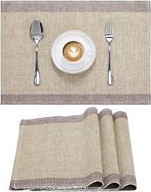 JEMIDI 4er Set Tischset gerippt - 4 Tischsets aus