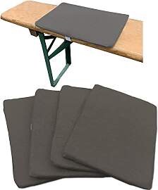 JEMIDI 4x Bierbankkissen - Sitzkissen für