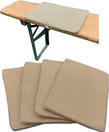 JEMIDI 4x Bierbankkissen - Sitzkissen für