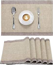 JEMIDI 6er Set Tischset gerippt - 6 Tischsets aus