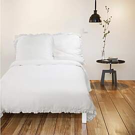 JEMIDI Bettwäsche mit Rüschen Set - 220 x 240 cm 