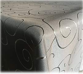 JEMIDI Tischdecke Ornamente Seidenglanz Edel Tisch 