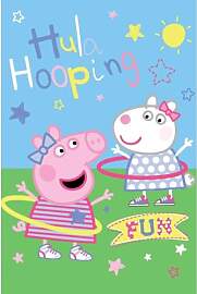 Jerry Fabrics Peppa Pig Hula Hooping Fleece Decke