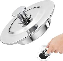Jetstream Abflussstopfen Badewanne Silber,
