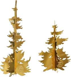 Jette Frölich Winterwald Bäume in Gold 2er-Set