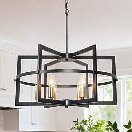 JHLBYL Deckenlampe Schwarz Gold Hänge Lampe
