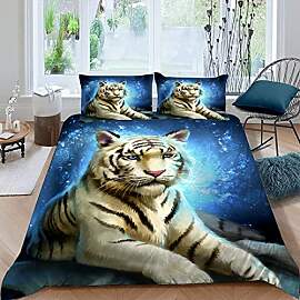 JIARAO Bettwäsche 135×200 Tiger 3D Effekt