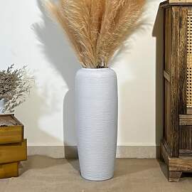 JIDOFUE Vintage Keramik weiß Bodenvase, 50 cm,