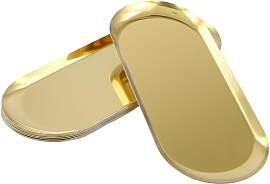JIEHIN 8 Stück Goldenes Tablett Oval, 23 x 9,5cm