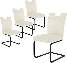 JIEXI Esszimmerstühle 4er Set Freischwinger