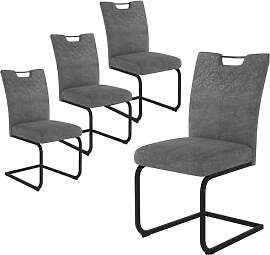 JIEXI Freischwinger Esszimmerstühle 4er Set –