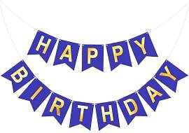 jijAcraft Vormontierte Happy Birthday Girlande: