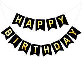 jijAcraft Vormontierte Happy Birthday Girlande: