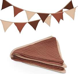 jijAcraft Wimpelkette Kinderzimmer Kaffee, 1.9M