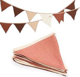 jijAcraft Wimpelkette Kinderzimmer Kaffee, 2.8M