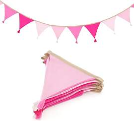 jijAcraft Wimpelkette Kinderzimmer mit Quasten