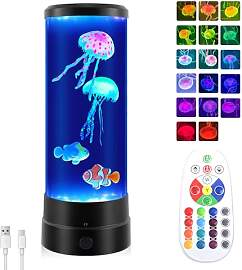 JIMACRO 12 Zoll Quallen Aquarium Lampe, 17 Farben