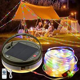 JIMACRO Camping Lichterkette Solar Aufrollbar,