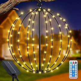 JIMACRO Solar Lichterketten Aussen, 30cm Groß