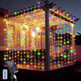 JIMACRO Solar Vorhang Lichterkette, 3Mx3M Solar