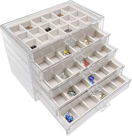 Jinavoty Ohrring Aufbewahrungsbox, Acryl Schmuck