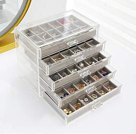 Jinavoty Ohrring Aufbewahrungsbox, Acryl Schmuck