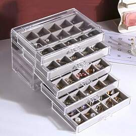 Jinavoty Ohrring Aufbewahrungsbox, Acryl Schmuck