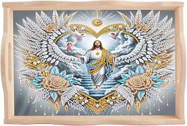 JISHSHAY Diamond Painting Serviertablett Jesus
