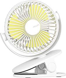 JISULIFE Mini USB Ventilator, Clip Akku
