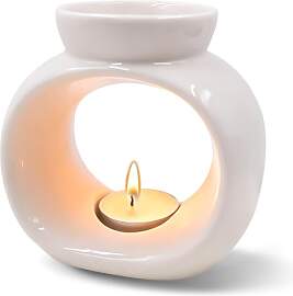 JJYHEHOT Duftlampe aus Keramik, Weiß Aromatische