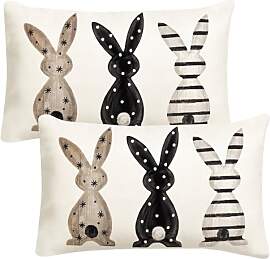 JLNGTHONG 2er Set Ostern Kissenbezug 30x50 cm