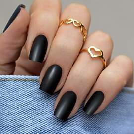 JMEOWIO Nagelfolie UV Härtend Karbon Schwarz