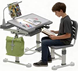 JMGJOY Kinderschreibtisch und Stuhl Set, mit