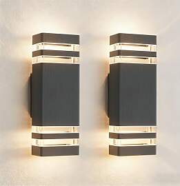 JNR 2 Pack Aussenlampe Wand IP54 Wasserdichte LED