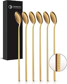 JODORA Design Latte Macchiato Löffel gold matt -