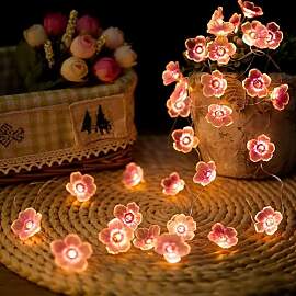 Jodsen Kirschblüten Lichterkette Deko 2M mit 20