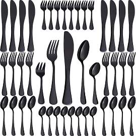 Joeczo 40-teiliges Besteckset Schwarz,