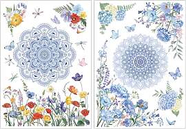 Joeyan 2PCS Rub on Sticker Blumen, Groß Folie