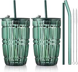 Joeyan 430 ml Grün Trinkbecher mit Deckel und