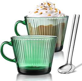 Joeyan 450ml Latte Macchiato Gläser 2er Set,