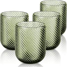 Joeyan Trinkgläser Set Bunt, 260ml Grün Vintage