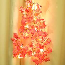 JOFONY LED Lichterkette Blumen,Rosa LED