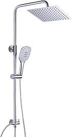 JOHO Duschset ohne Armatur, Chrom Edelstahl