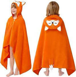 Joiedomi Fuchs-Badeponcho Kinder Kapuzenhandtuch