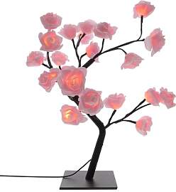 jojofuny Rose Tree Glowing Flower Lamp: USB Rose